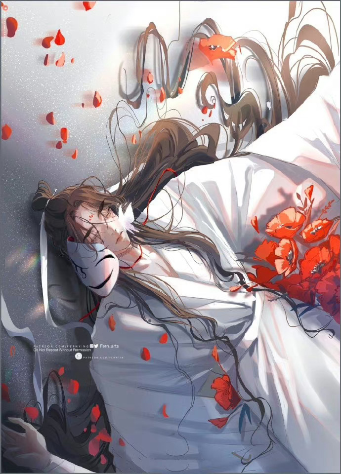 #天官赐福##夏日次元盛典# ​​​一种破碎感的美！灵蝶在替花城吻他[求关注] 