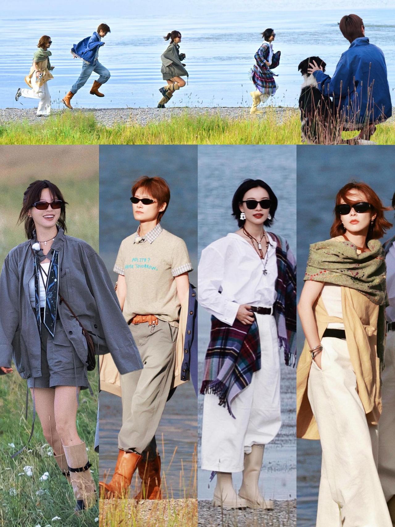 以《向野的我们》这类全女性自驾露营综艺为代表，女明星纷纷褪去红毯精致感、偶像包袱
