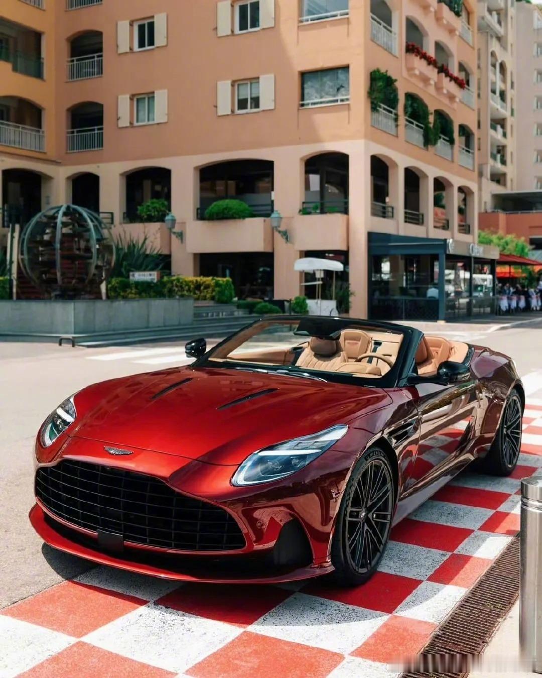 棕铜金属色内饰，配上红色缝线，DB12 Volante谁爱上了 ​​​