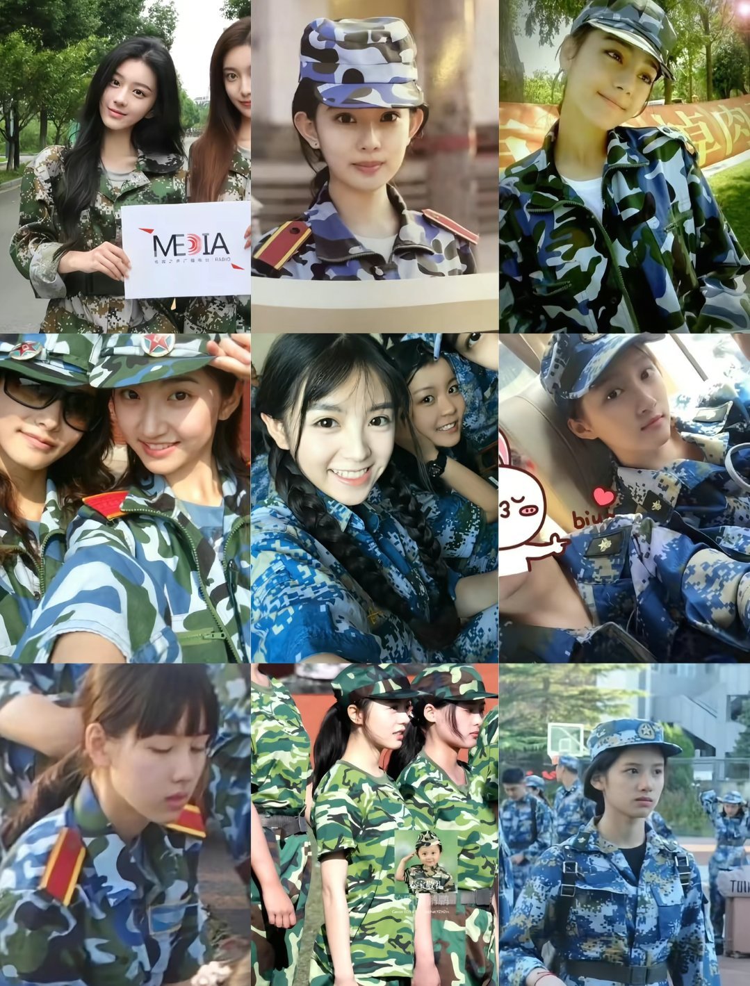 女明星军训照片 你最喜欢哪一个？ 
