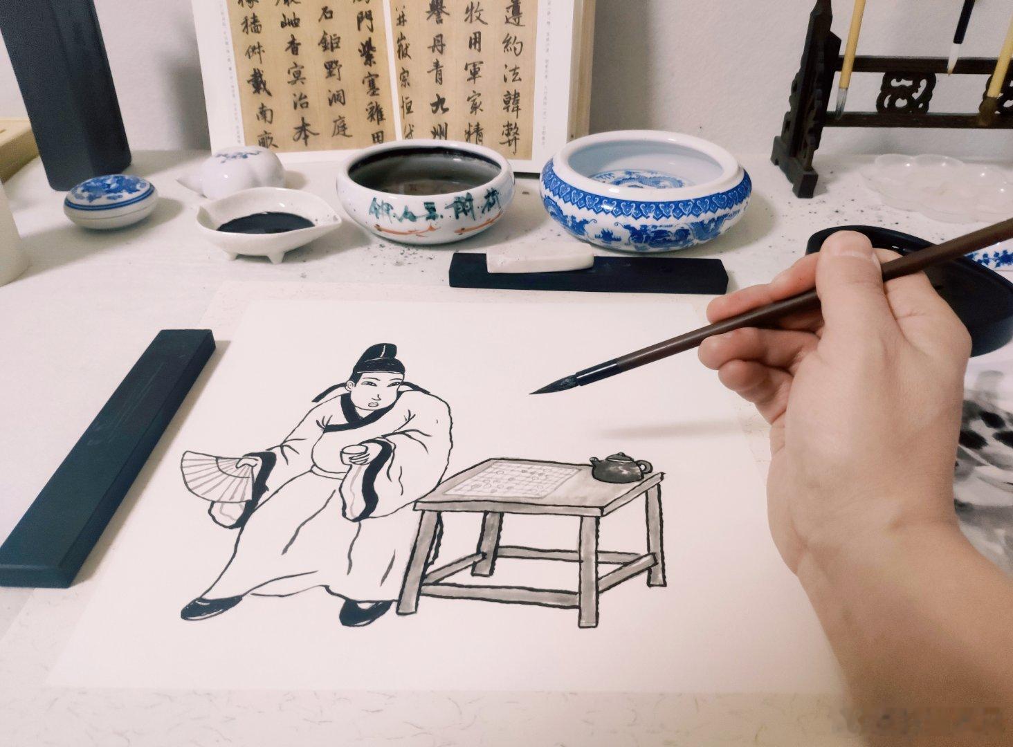 最近手总是抖，绘画走线都很困难了，应该是药物副作用。喜欢画画，任何困难都拦不住。