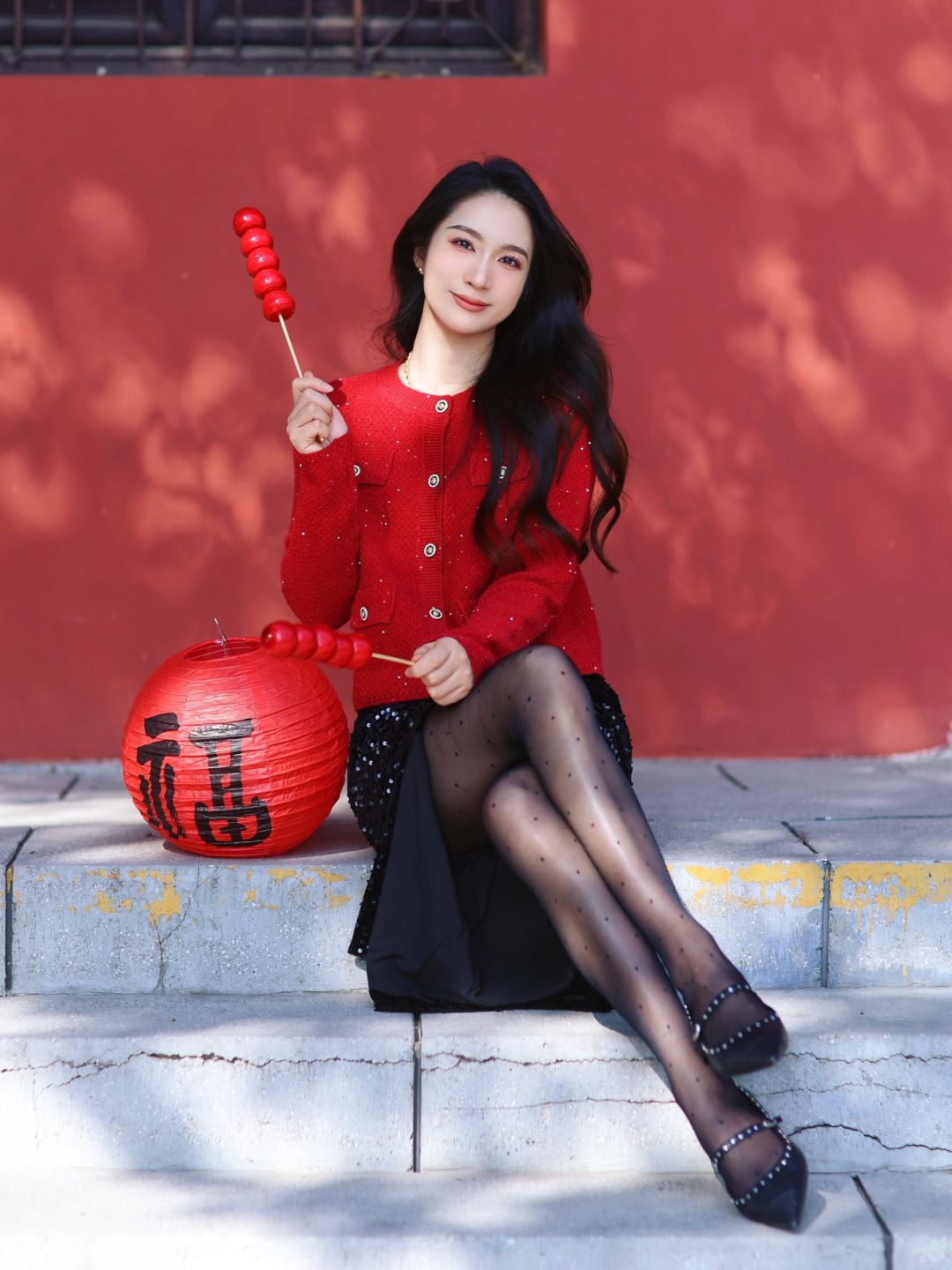 新年红🧨红针织一定要试试亮片裙