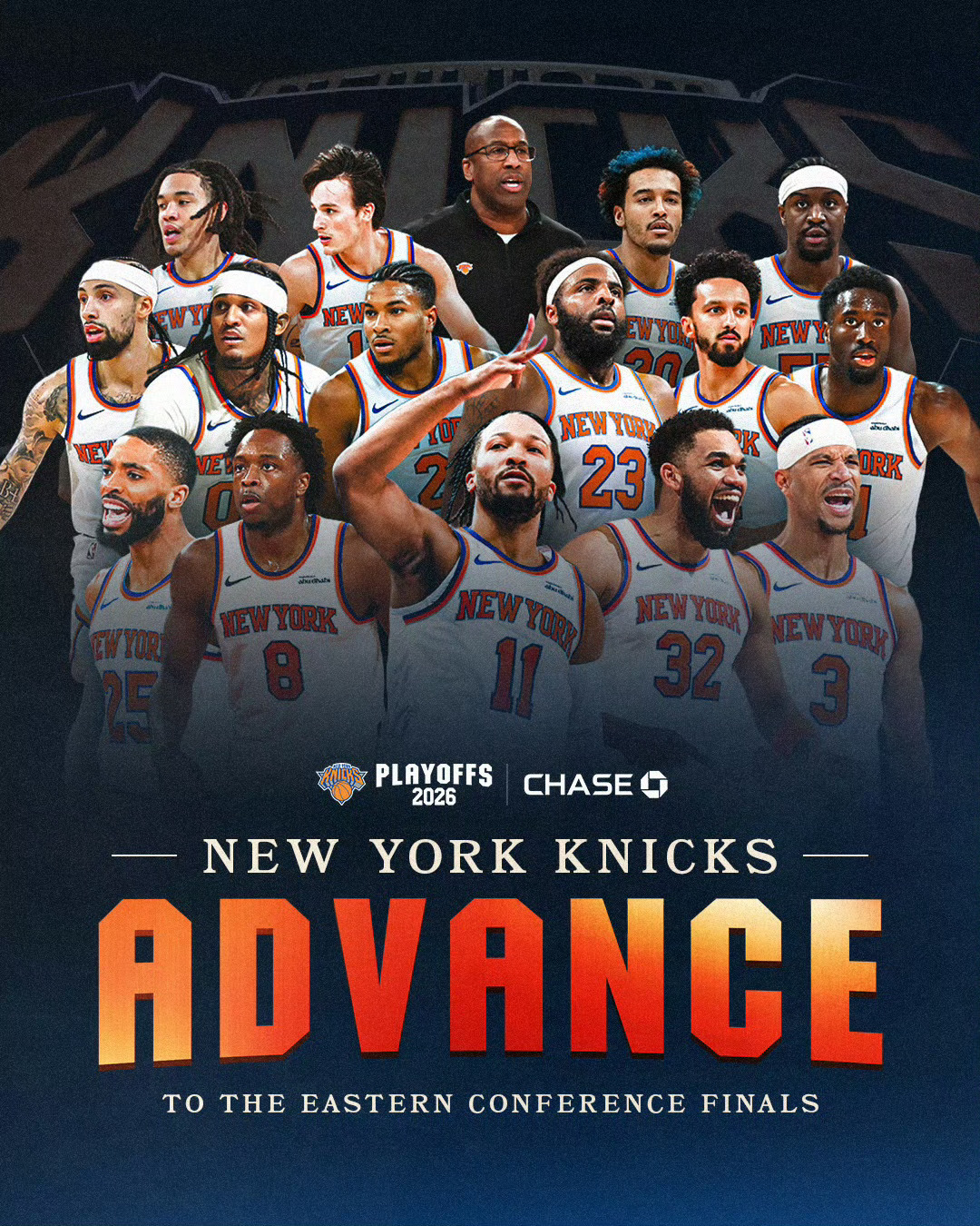 NBA季后赛东部的另一轮系列赛，尼克斯已经干净利落4:0淘汰数字人，晋级东部决赛