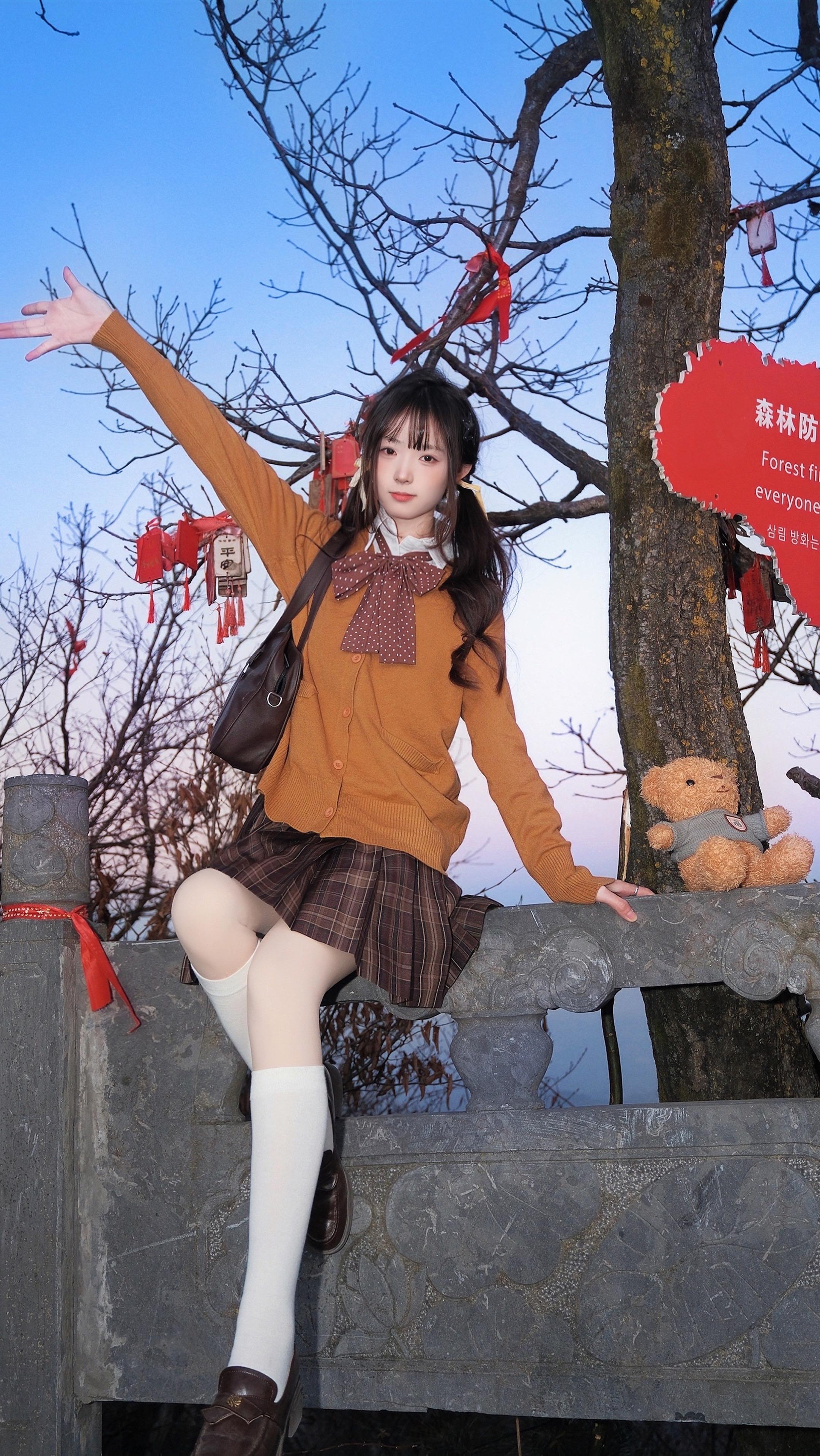 我醉提酒游寒山 霜华漫天