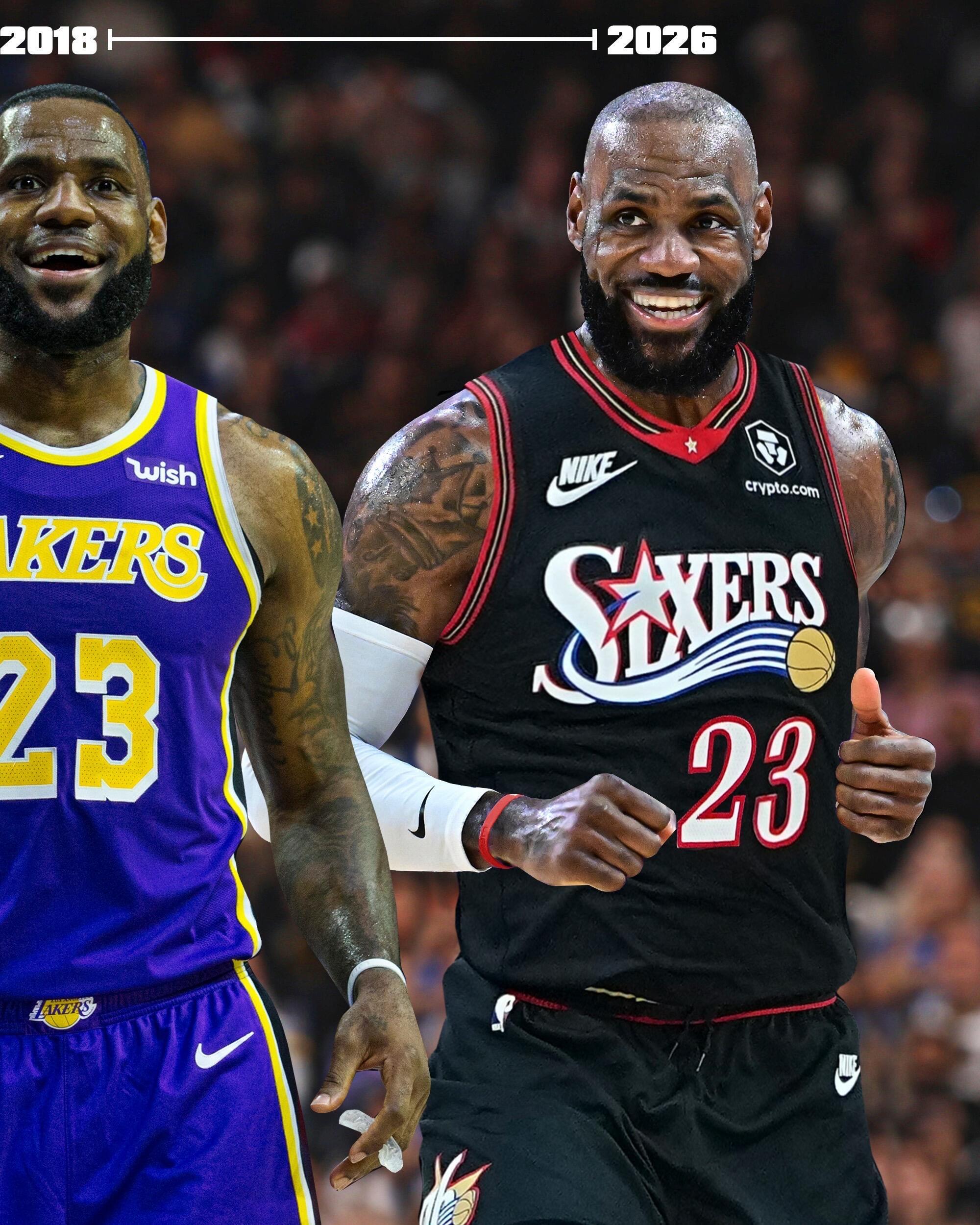 美媒Legion Hoops发文写到：“历史上还没有球员代表四支不同的球队赢得过
