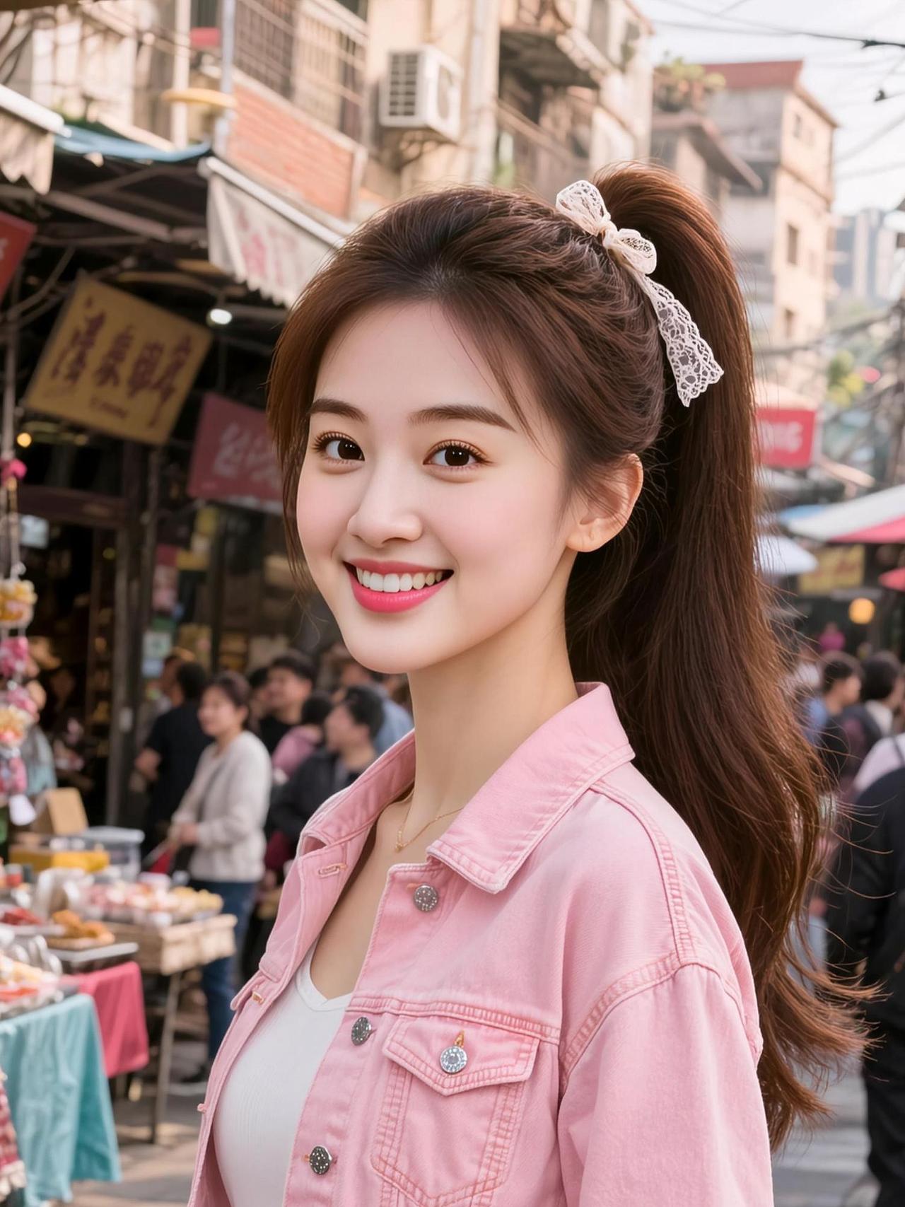 街景甜妹照 高颜值美女