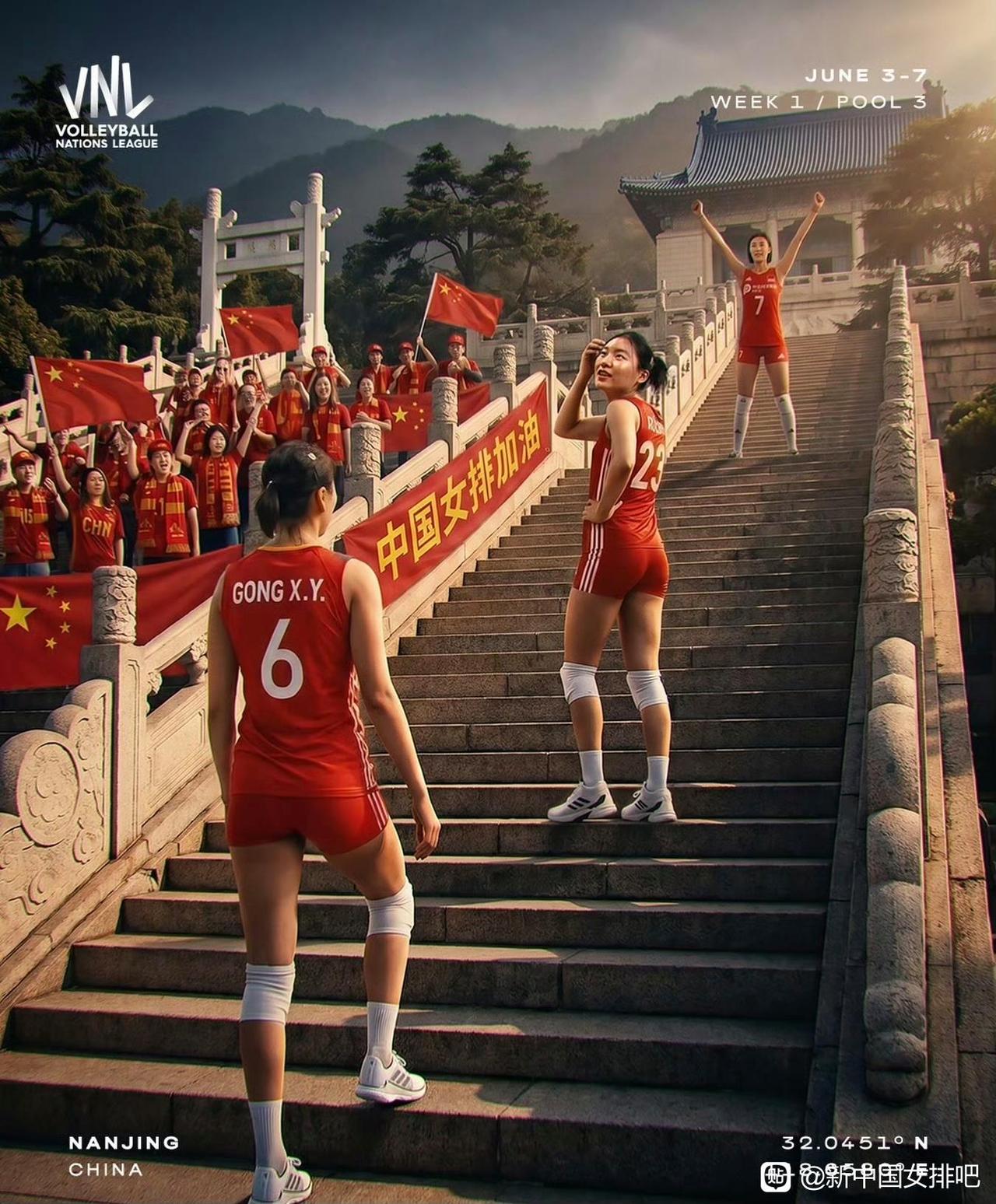 VNL官方一张定格画面，一针见血道出了中国女排如今的现状。
 近处龚翔宇镇守前排