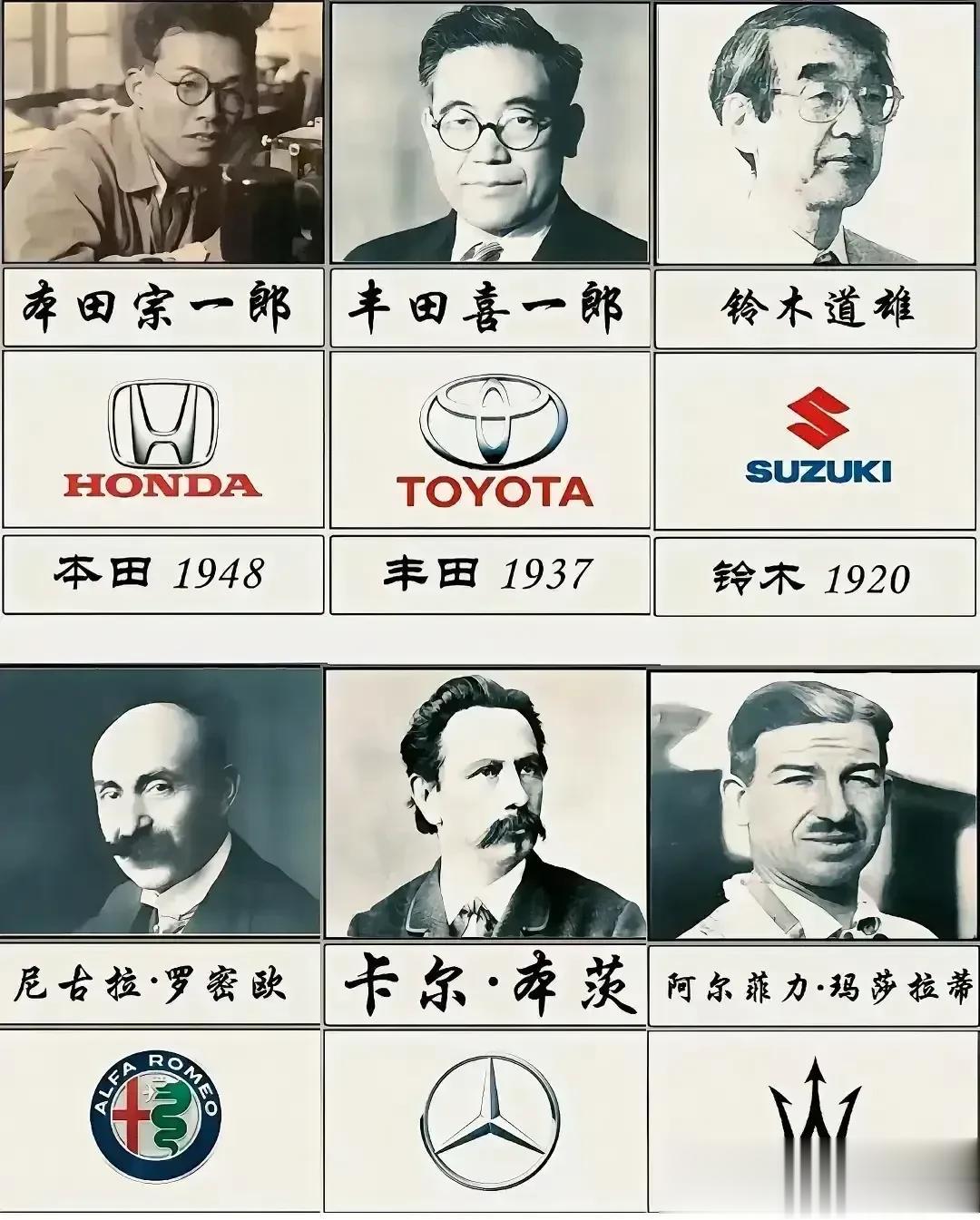 很多汽车的名字都是以创始人命名
还有保时捷-创始人费迪南德·保时捷！山叶（雅马哈