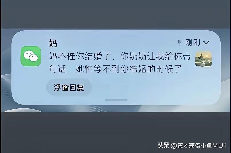 看了评论，有些人不识好歹，好像家长催婚是要害他们似的。结不结婚是你自己的事，幸不