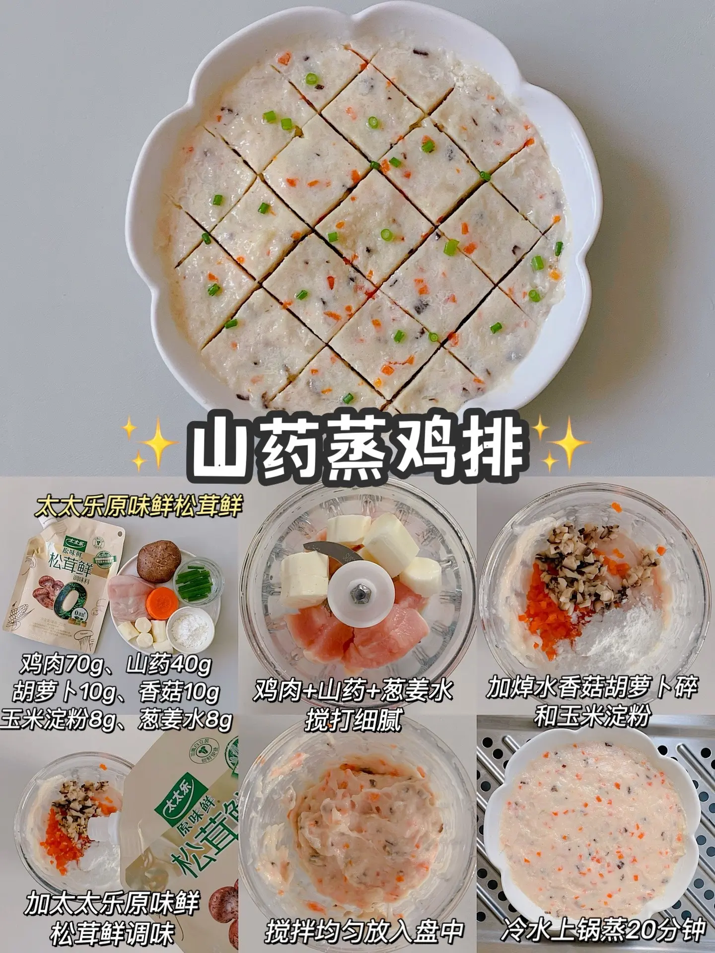 12M+辅食｜6款超好吃宝宝蒸肉排～🌈软嫩鲜香的宝宝蒸肉排来啦～小叶...