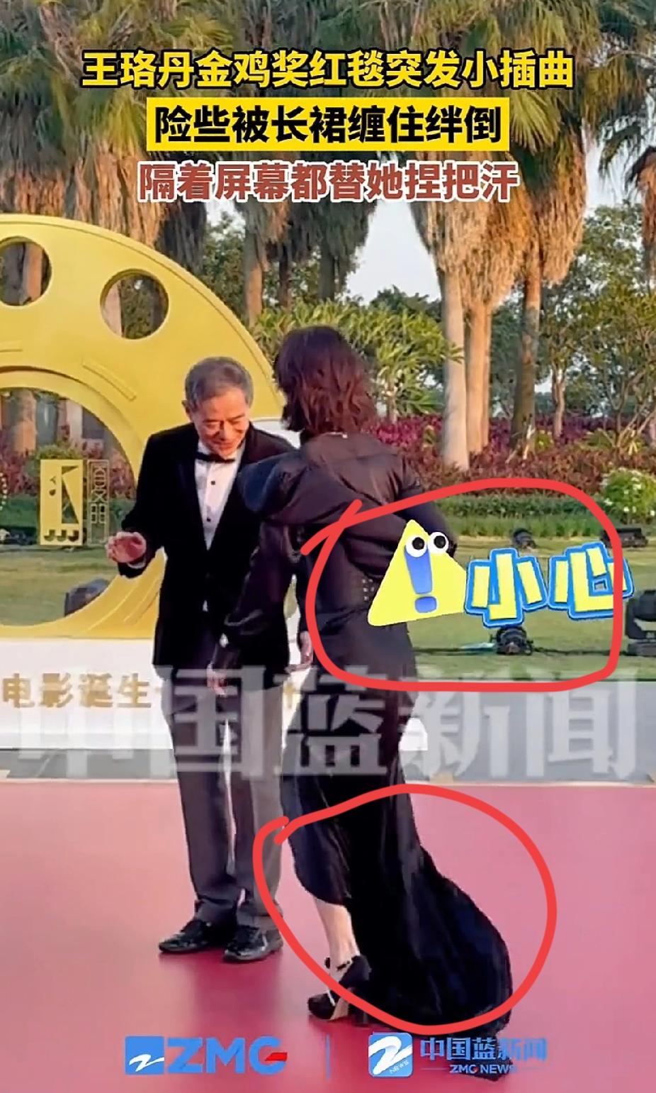 王珞丹这次走红毯虽没酿成意外，
却实实在在提了个醒：
红毯拼颜值、拼风格没错，但