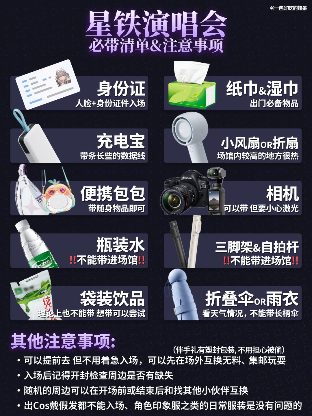 演唱会必带清单！出门前再检查一遍~