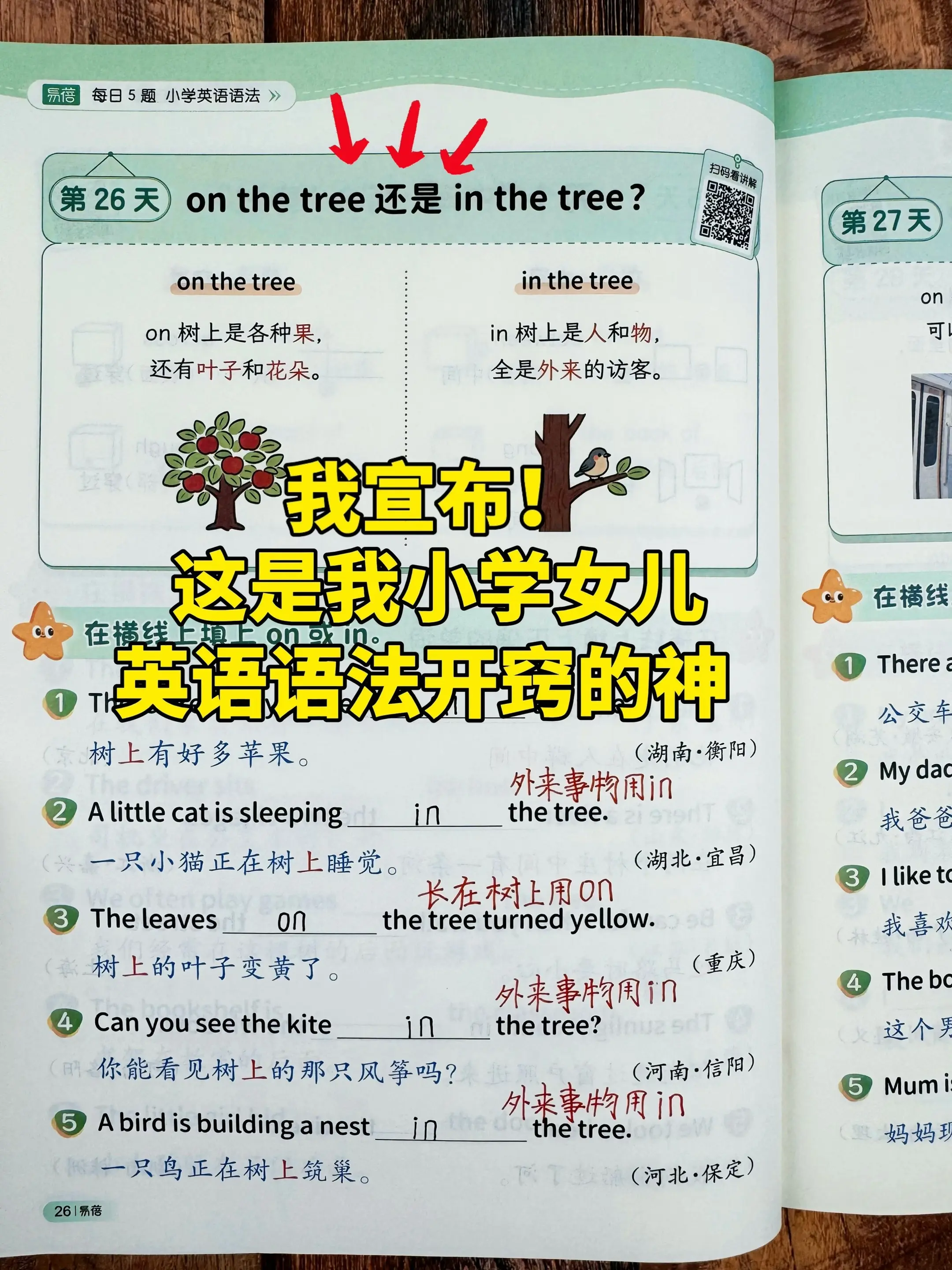 儿子英语连续6次满分！除了掌握。好课本知识以外，每天一页语法训练！一本...