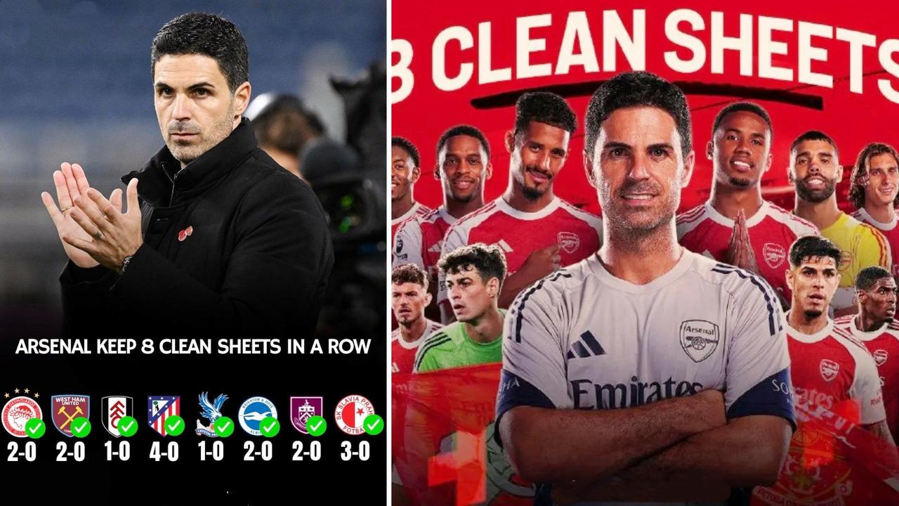 阿森纳俱乐部各项赛事目前已经十连胜，且连续8场实现零封。
据数据统计，阿森纳追平