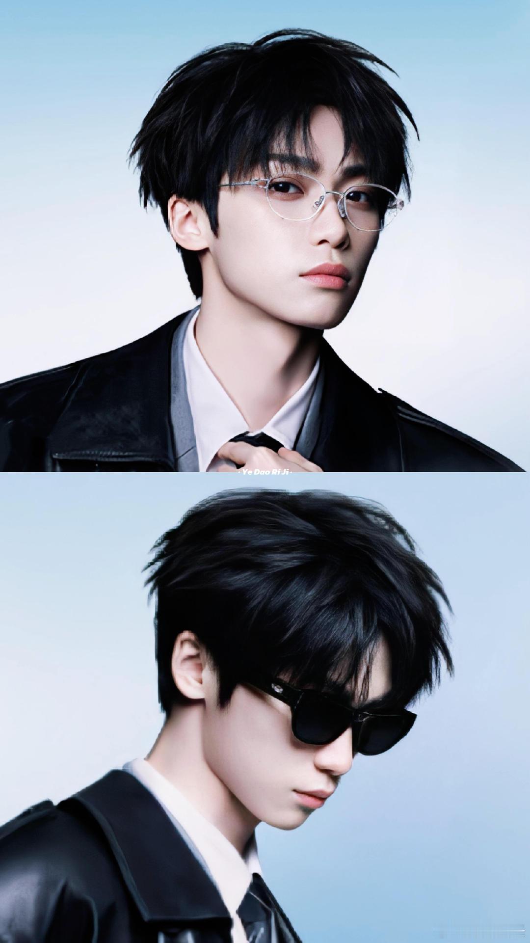 视力好到爆炸的我带个黑框吧！这个小梓渝带上眼镜秒变冷脸霸总！发现一个点～梓渝的胖