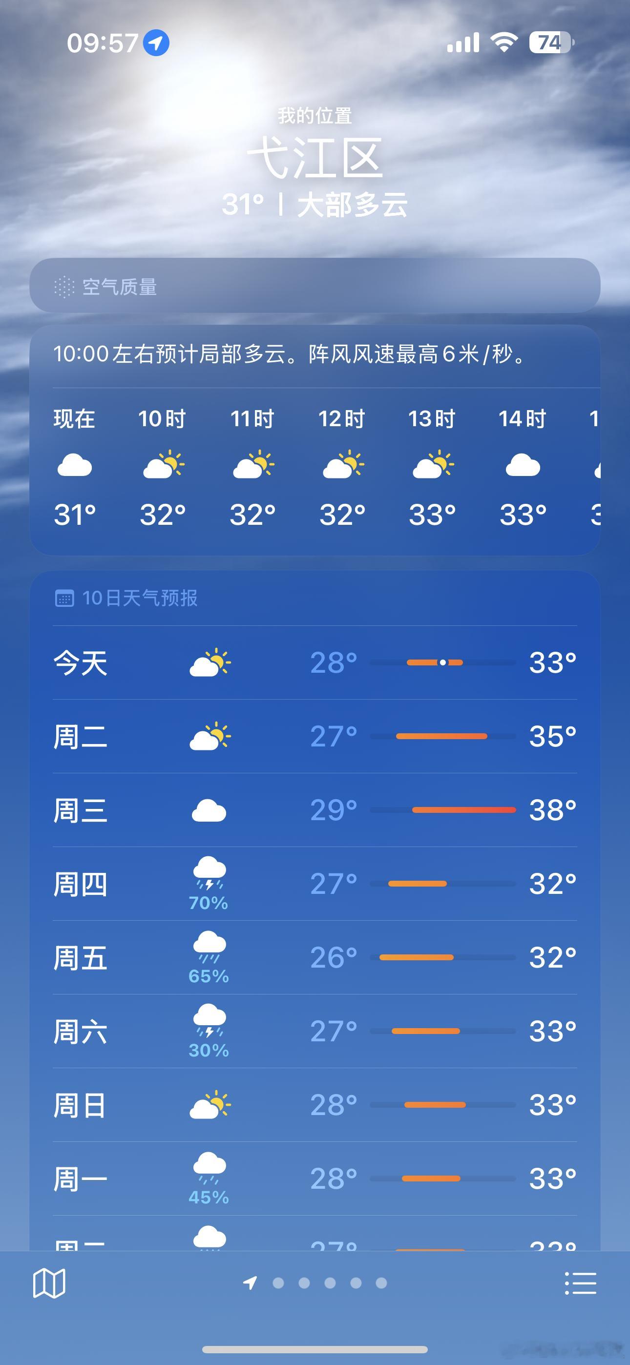 这一轮高温天有几个明显特点还好，还好，我们这里只有一天高温38摄氏度…… ​​​