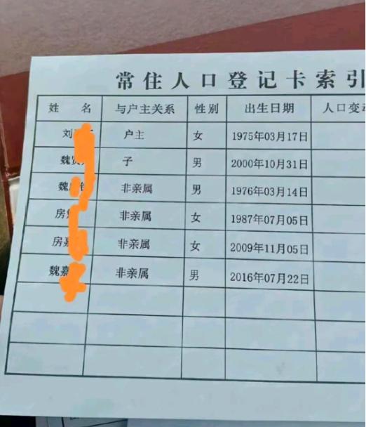 前段时间去政务大厅办社保，排队空档无意间瞄到旁边桌上的户籍登记卡。户主就一位中年