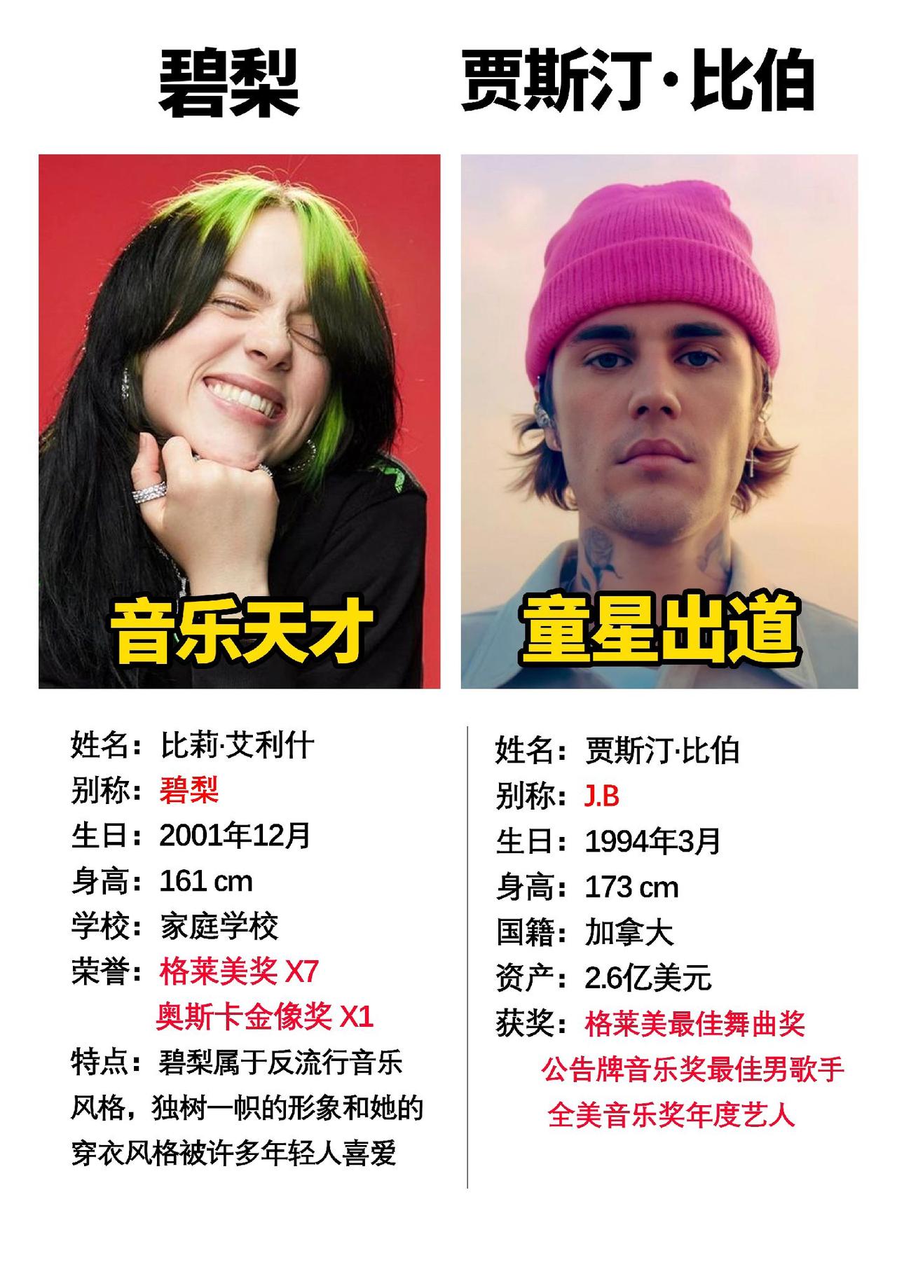 00后很喜欢的两位欧美人气歌手，都是出道即巅峰#数码科技  #贾斯汀比伯  #碧