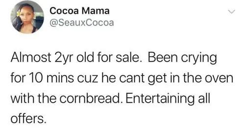 一位快被逼疯的妈妈放出狠话，两岁不到的娃低价转让，已经哭了十分钟，因为他不被允许