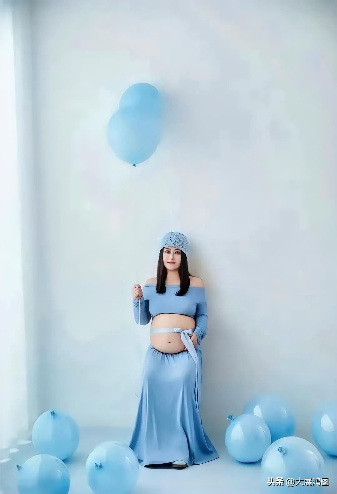 梦幻蓝调，优雅孕妈，气球飘逸，唯美瞬间！