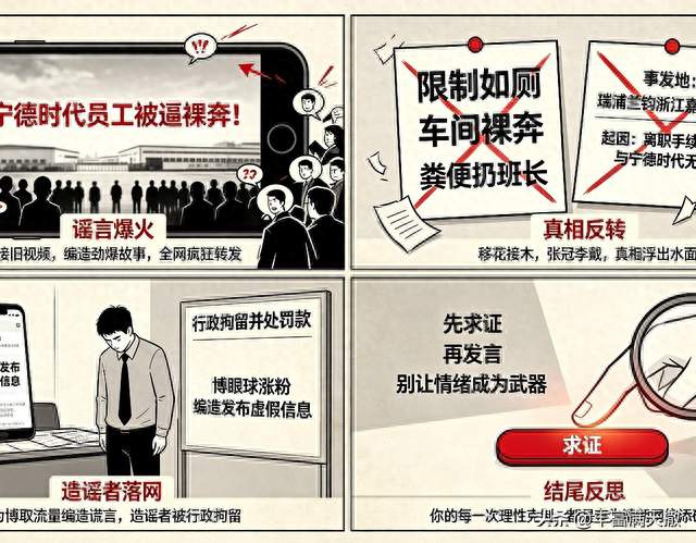 造谣宁德时代员工裸奔被行政拘留：流量狂欢，谁在为谎言买单？