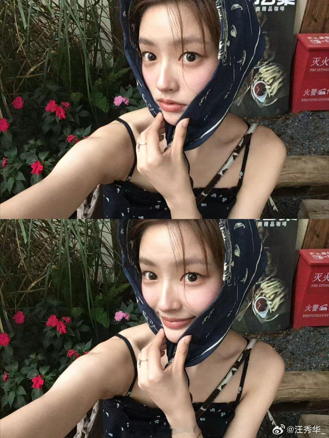 好羡慕徐若晗的生命力就算身处节奏紧凑的剧组拍戏，也会抽空留意身边花草风物，始终怀