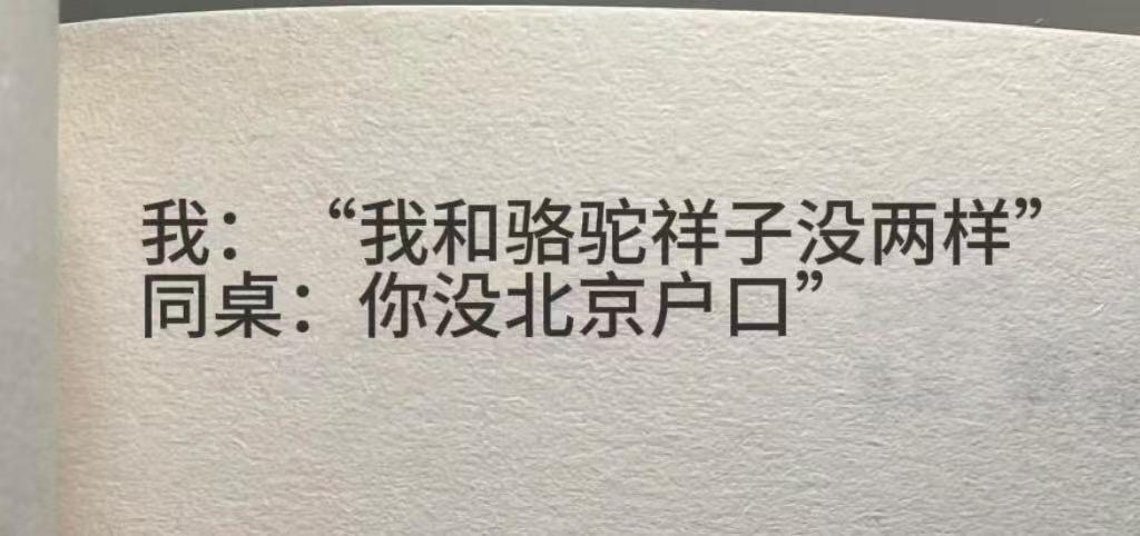 我和骆驼祥子没两样我的精神状态凉好 ​​​