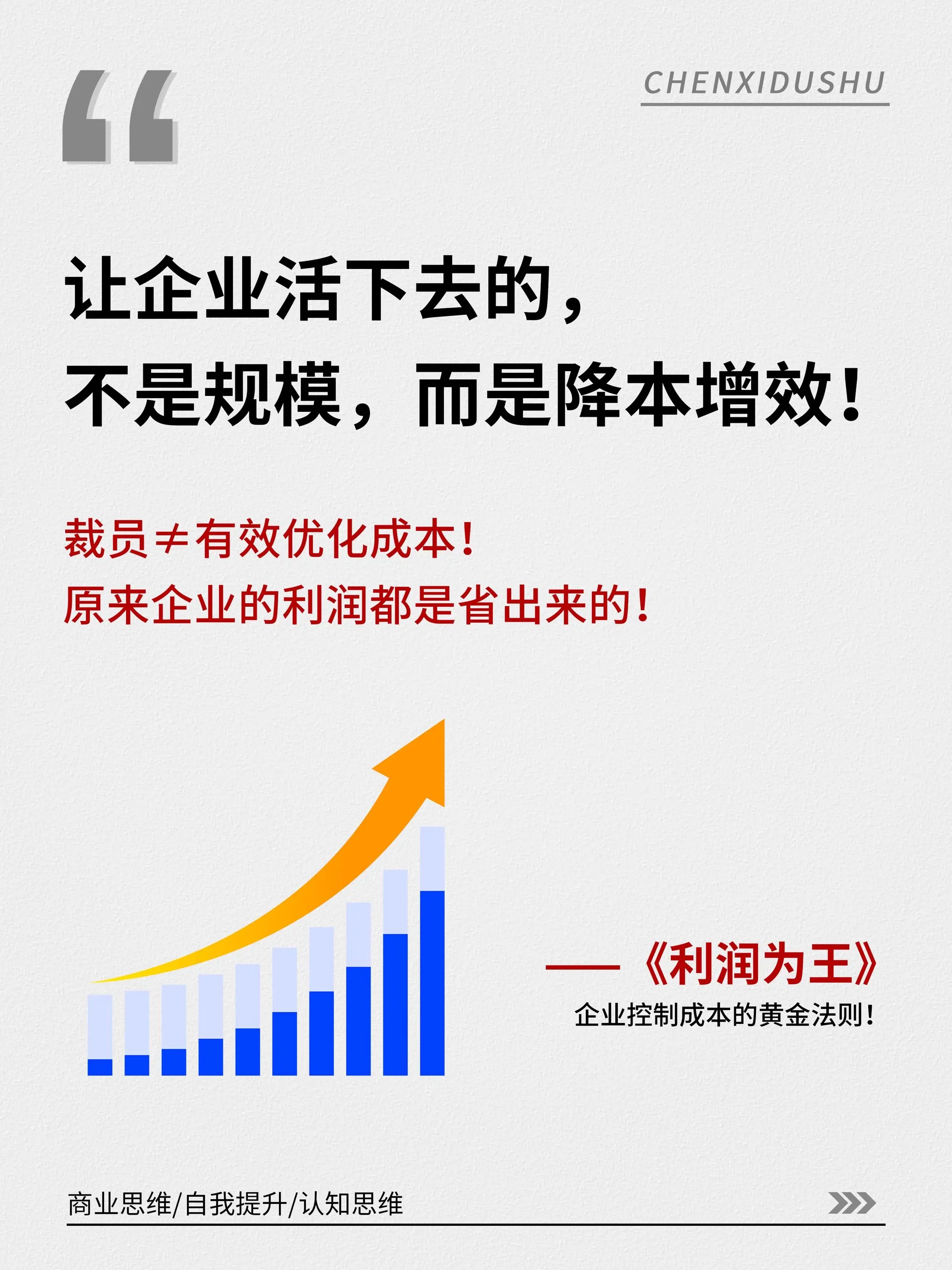 控制成本的能力，才是企业的核心竞争力！盈利，是每个企业都追求的目标，但...