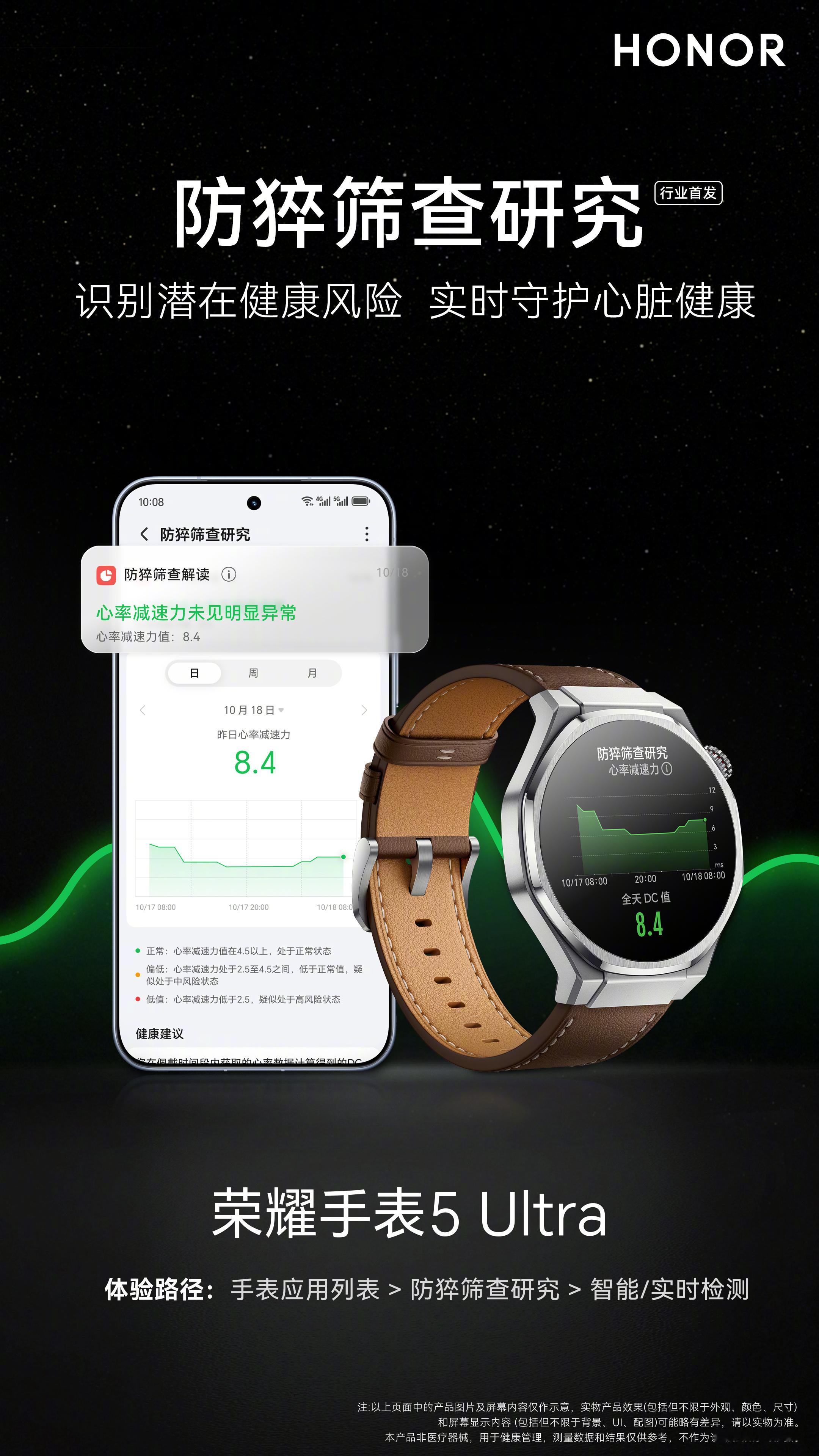 更全面，更智能！荣耀手表5 Ultra重新定义智能健康，腕上AI健康专家，即将发
