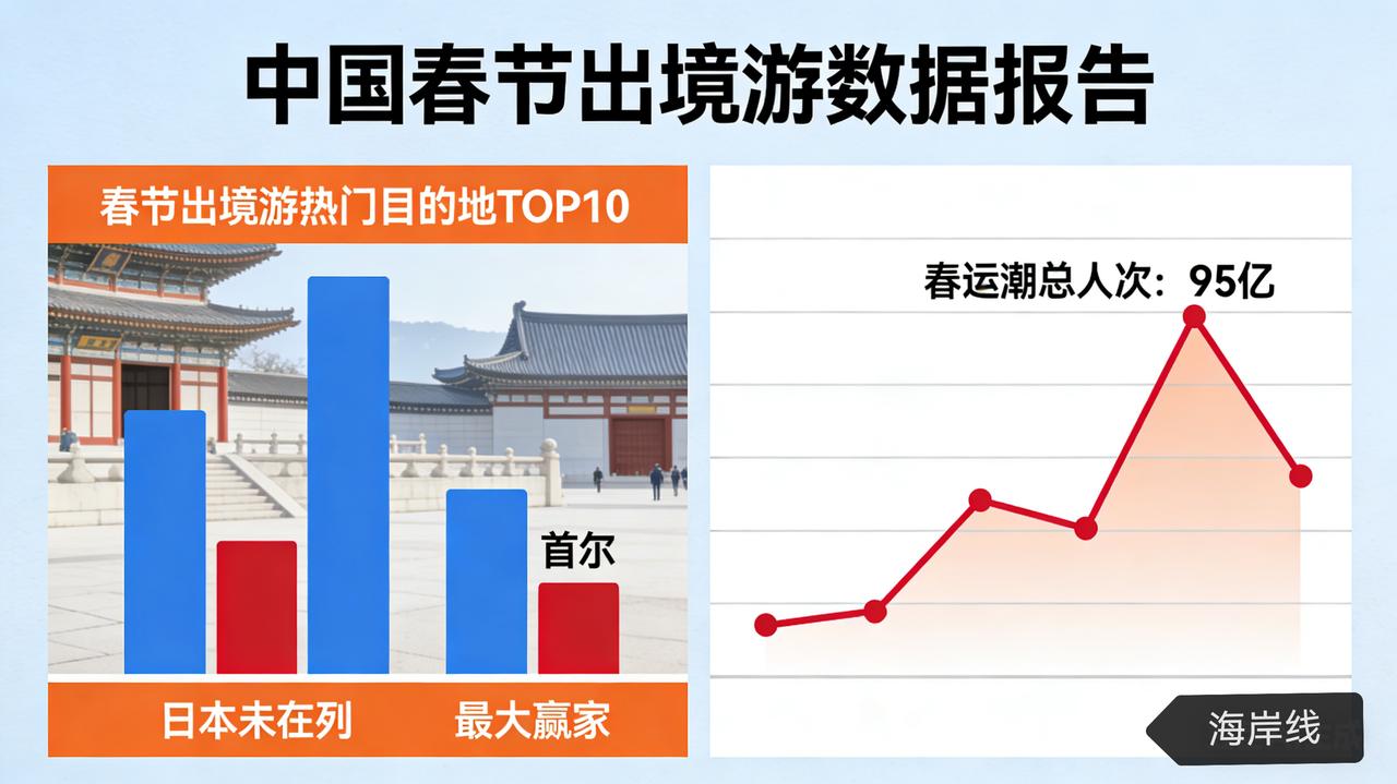 遇冷！日本无缘中国春节出境游前十，95亿人次春运潮首尔成最大赢家
 
中国春运预