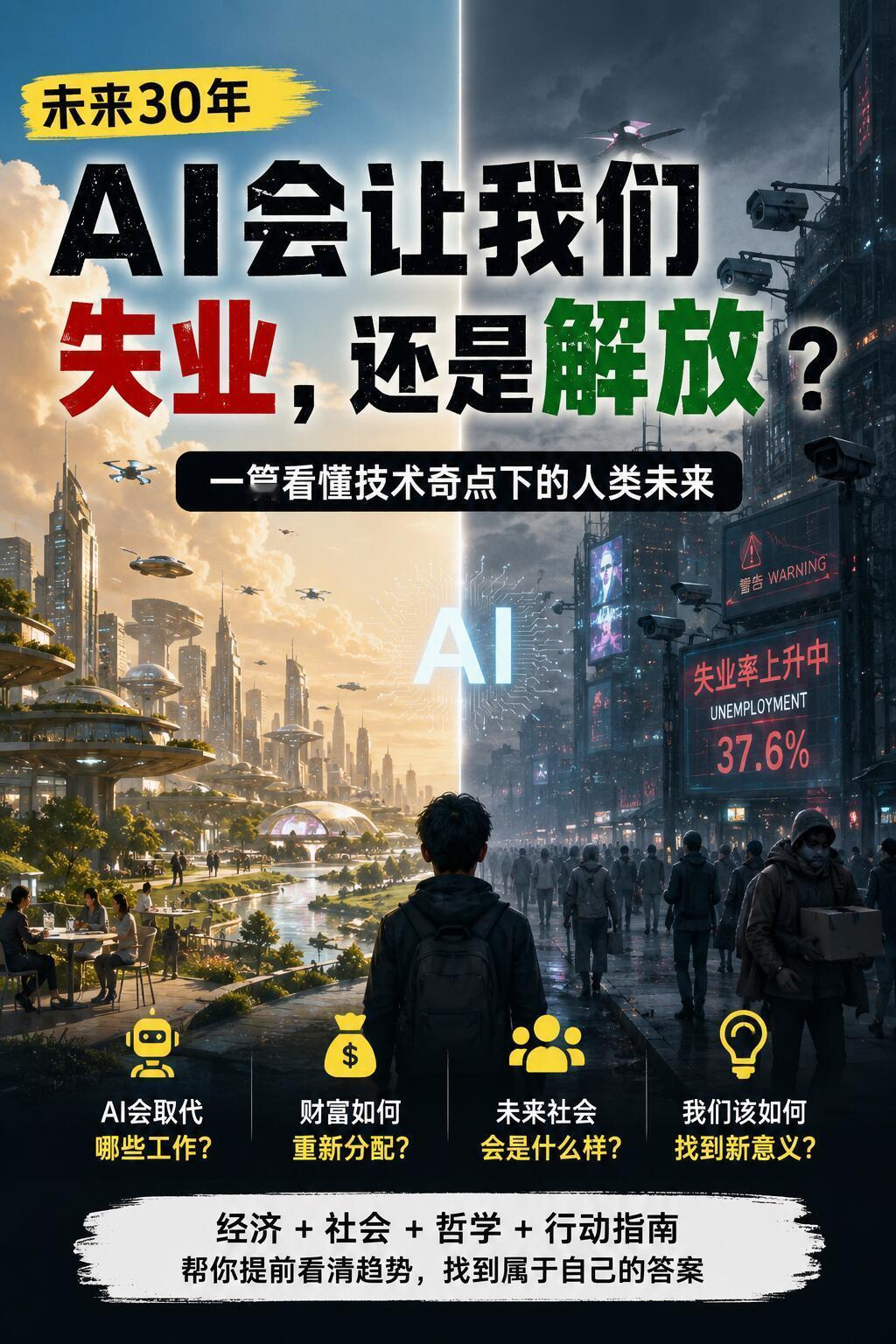 AI把工作做完后，人类靠什么活？一篇看懂：工作、收入和人生会怎么变。专家称收入越