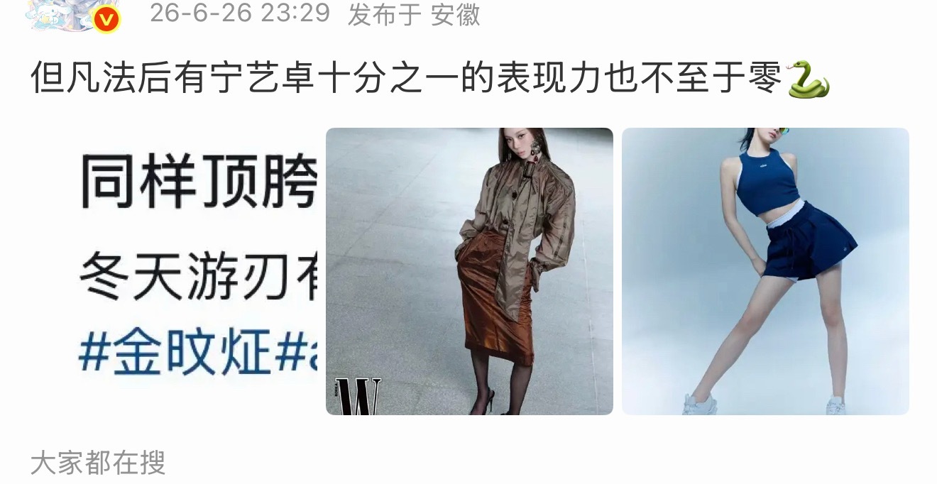真如宁艺卓粉丝所说 金玟庭是因为表现力才没奢代的吗？ 