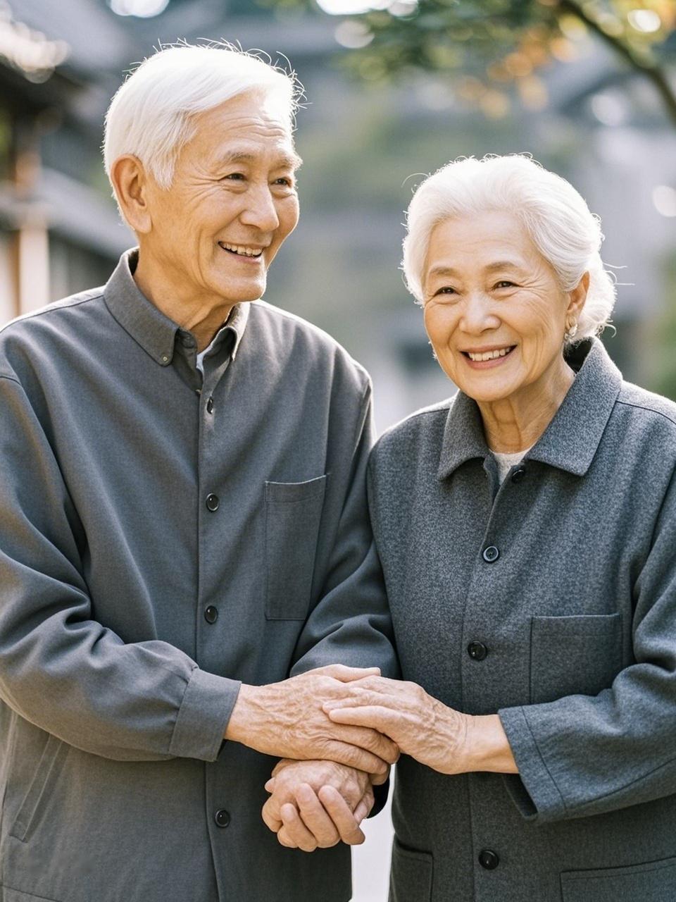 夫妻间的感动，藏在平凡日常里。前几天在社区，看到一对老夫妻。老爷爷腿脚不便，走着