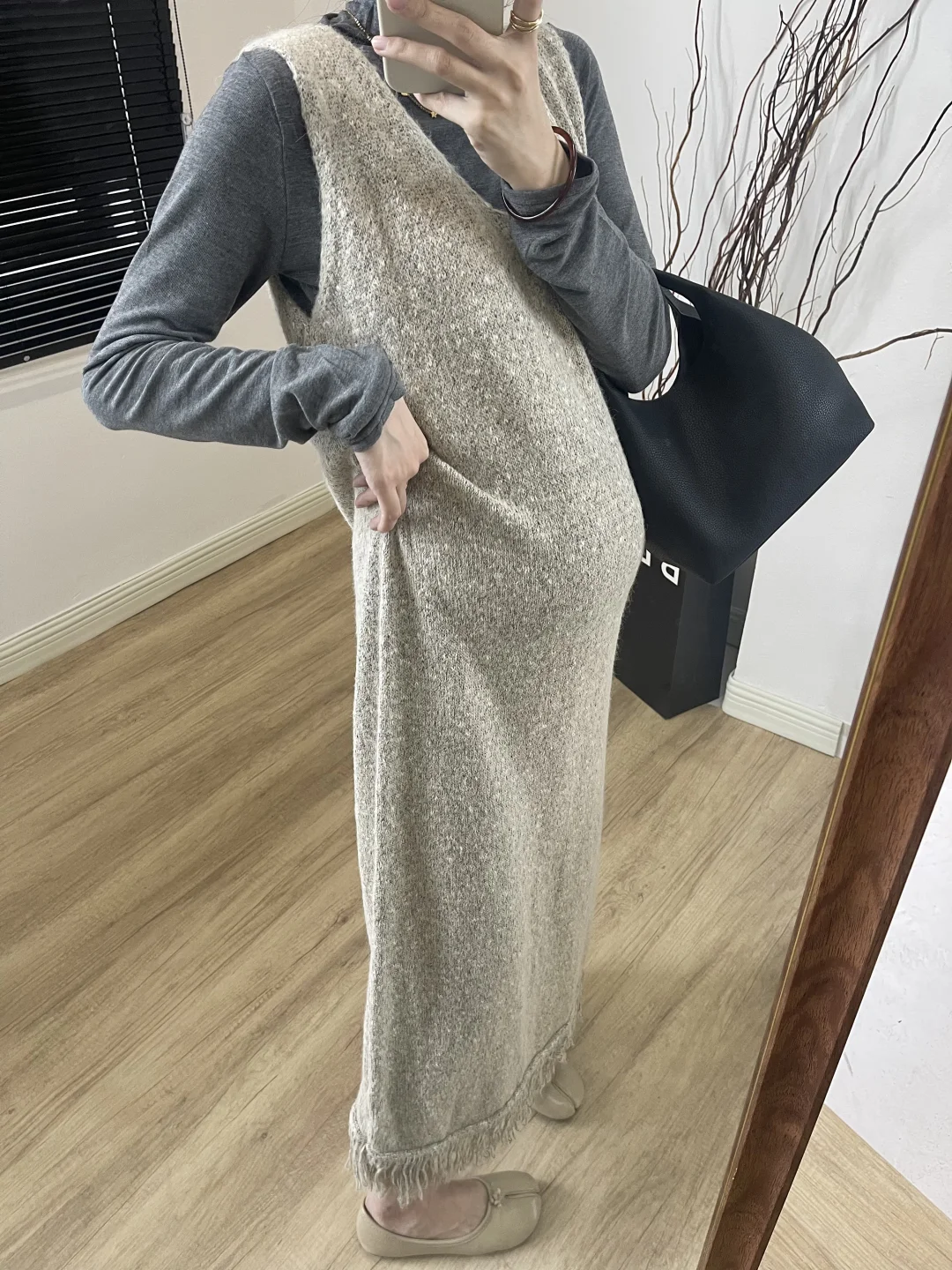 还是很喜欢的毛衣裙～单穿叠穿都好看
