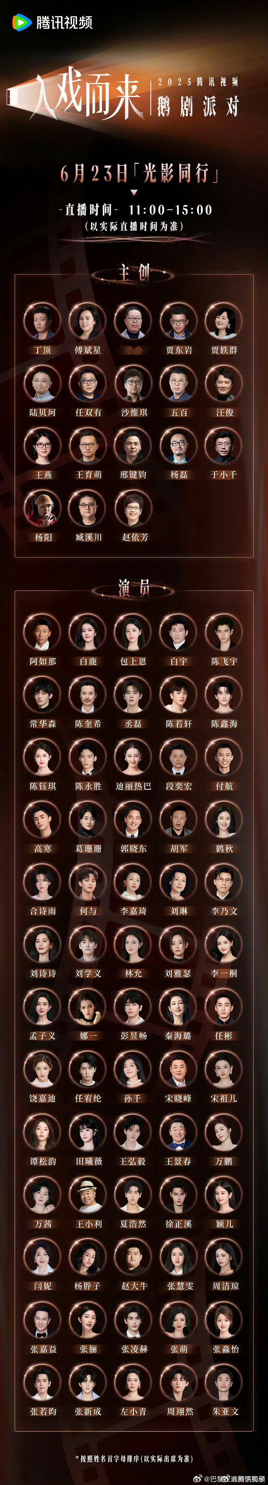 鹅剧派对全明星阵容鹅剧派对全明星阵容官宣 ​​​