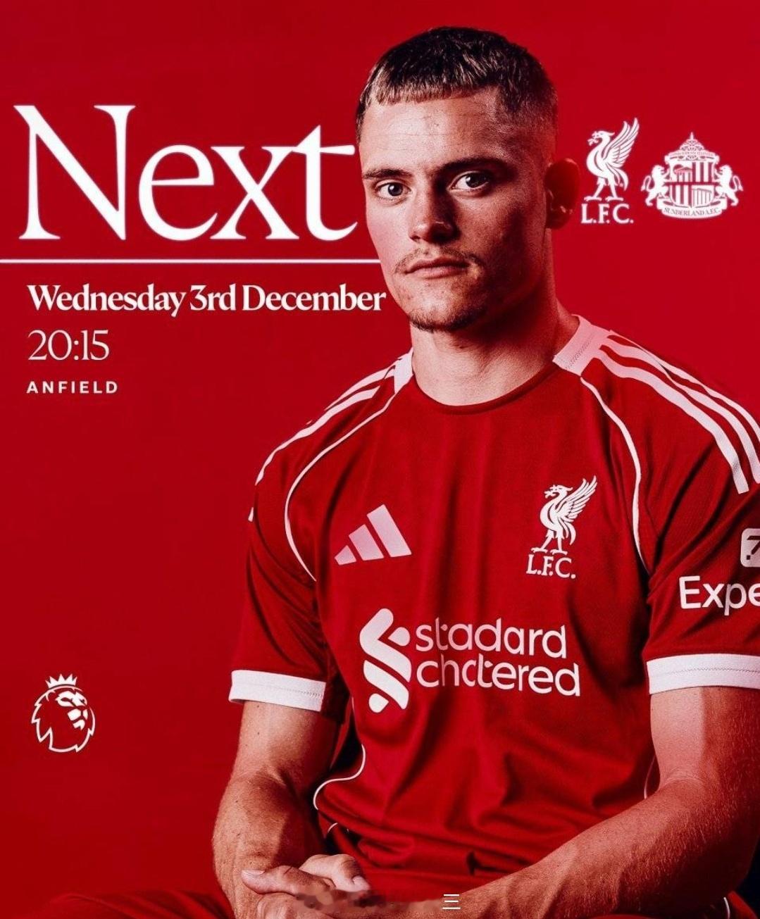 英超前瞻：利物浦久旱逢甘霖颓势暂止，桑德兰状态火热冲前四北京时间12月4日凌晨4