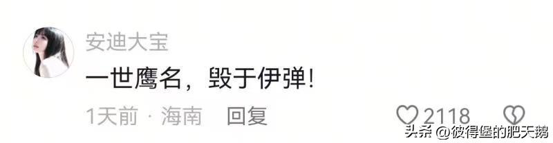 汉语是全世界最精妙的文字，没有之一！不接受反驳！

网友安迪大宝：一世鹰名，毁于