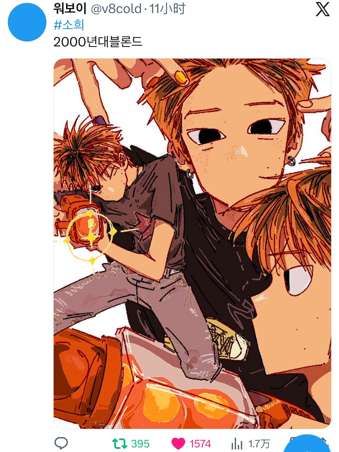 “ 2000年代blonde”啊啊啊啊啊啊好会画吧！好牛逼的灵感设定👅 