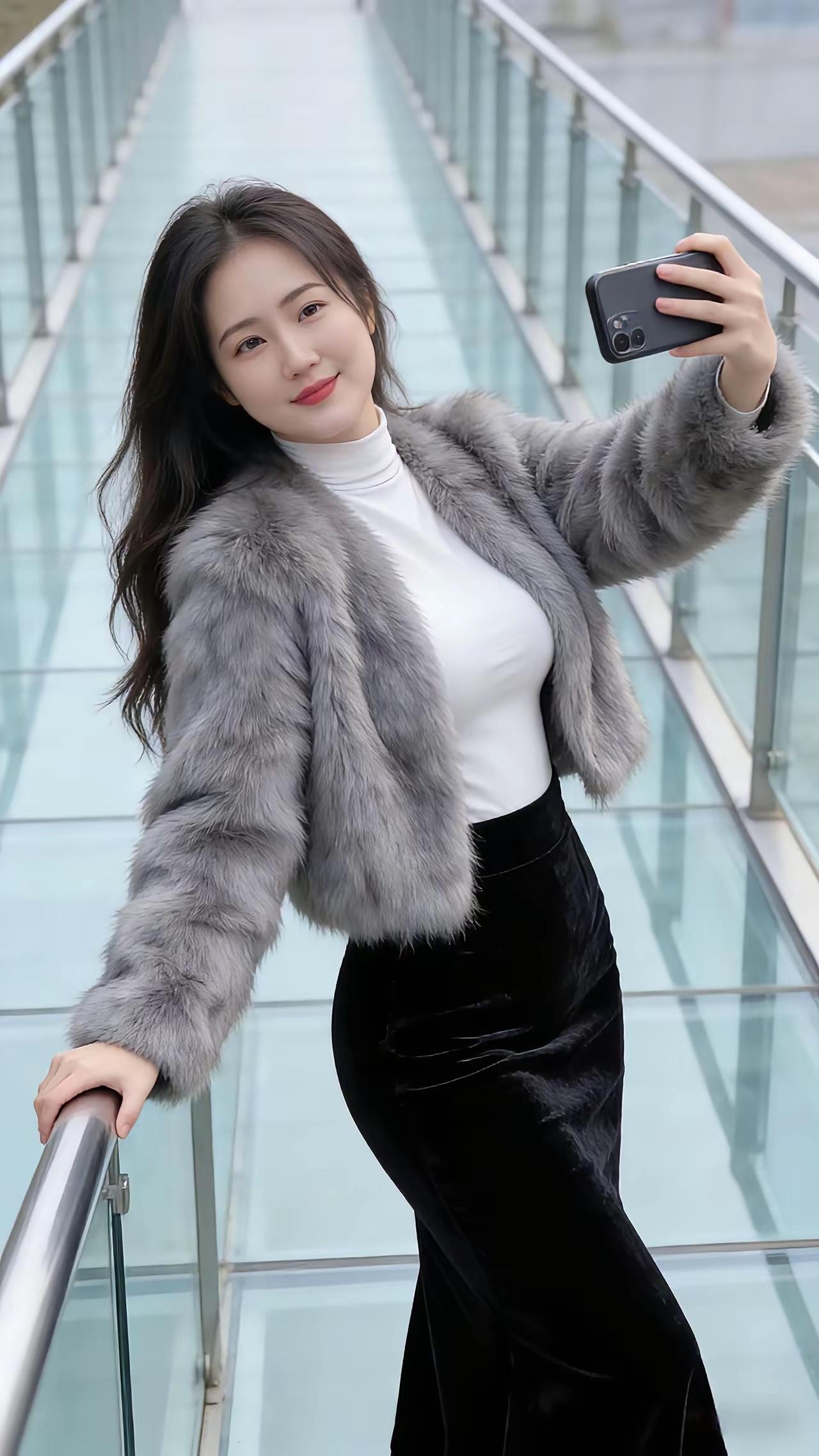 冬日穿搭指南：毛茸茸外套+高腰阔腿裤，轻松凹造型！🌟👗👠