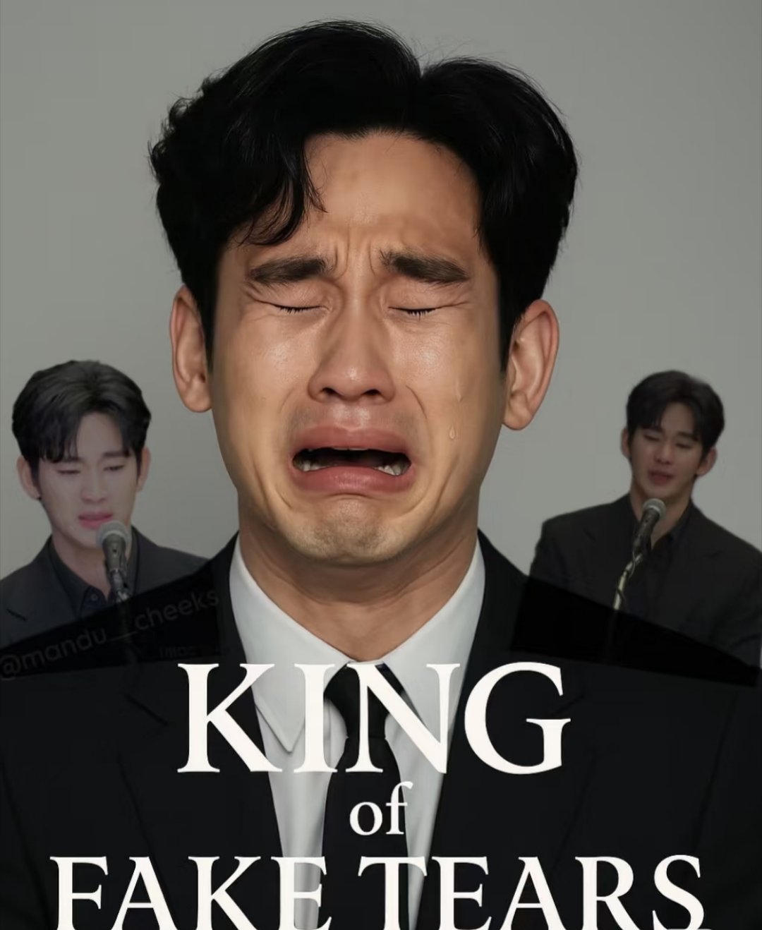 金秀贤把鼻子上的妆抹掉了金秀贤哭到中途喝水 谁懂我的笑点啊🤣金秀贤你粉底液都流