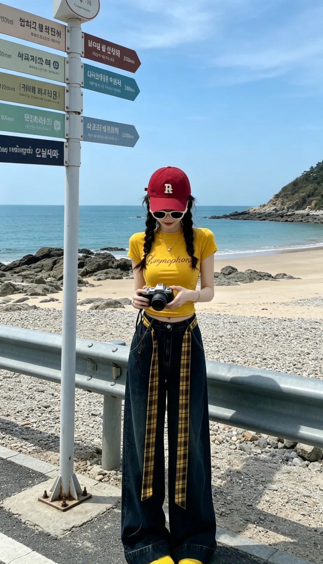 海边ootd橘子味的夏天