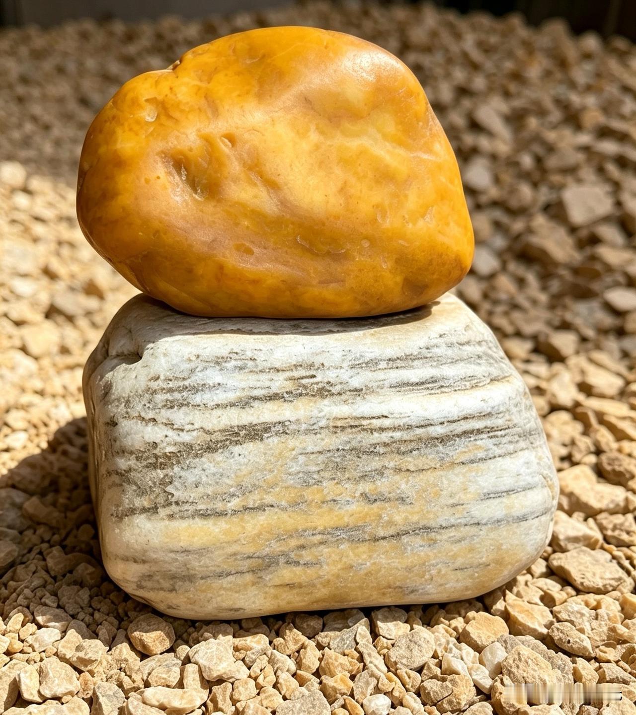 渭河蜡石欣赏！渭河河滩捡到的黄蜡石，个头较大，色泽不错，手感很好，就是有瑕疵。不