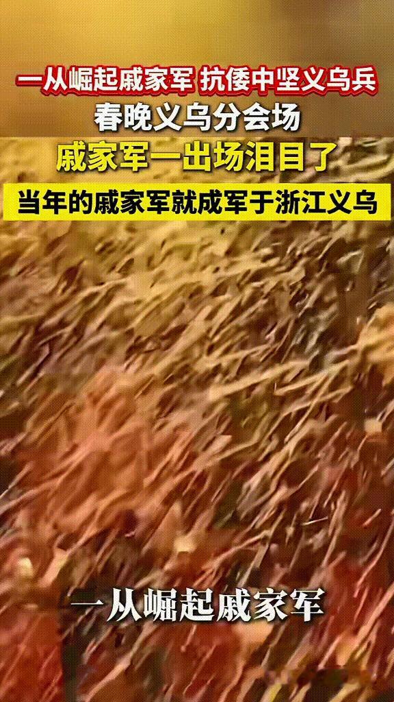 春晚义乌分会场这一幕，看哭多少中国人！
 
当戚家军的大旗在2026年总台春晚义