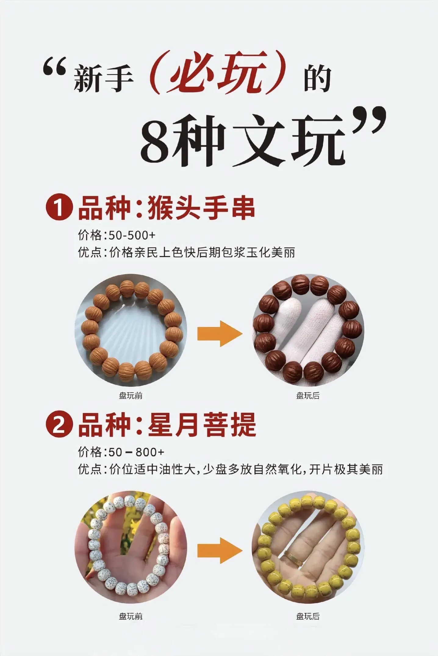 右手的串。左手的你呀，右手的串啊，盘起来都一样