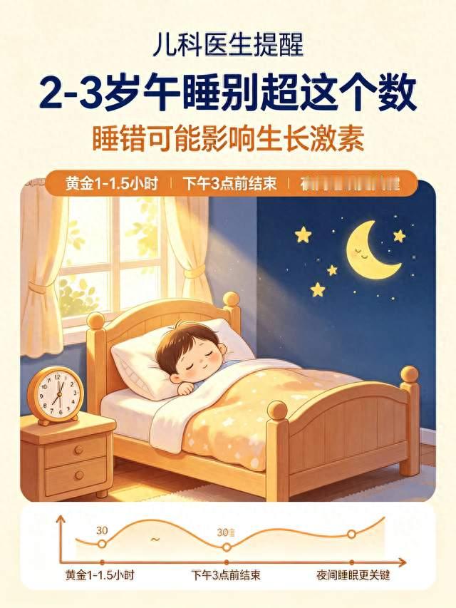 儿科医生提醒：2‑3 岁午睡别超这个数，睡错抑制生长激素