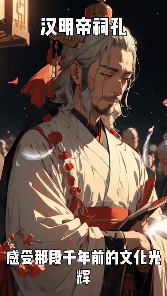 汉明帝祠孔。
在中国悠久的历史长河中，汉朝被誉为文景之治的黄金时代。而汉明帝作为