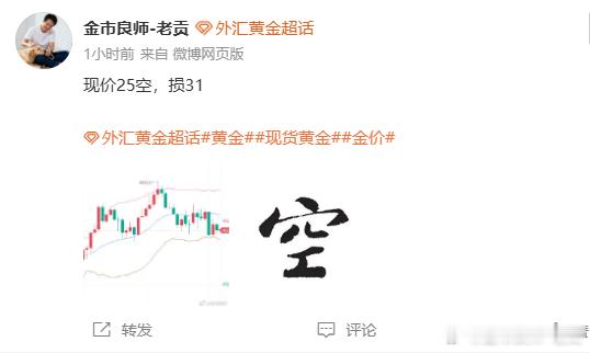 一个小时了还在这个区间震荡，前面没减仓的朋友可以护利了！外汇黄金[超话]现货黄金