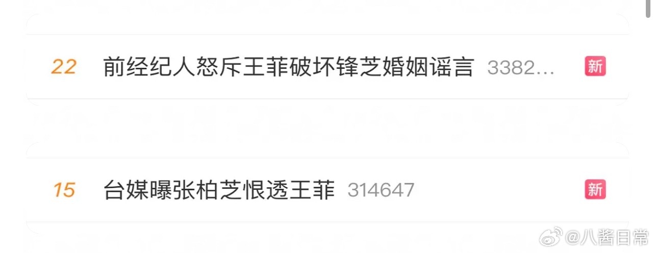 王菲、张柏芝怎么隔空交流起来了前经纪人怒斥王菲破坏锋芝婚姻谣言台媒曝张柏芝恨透王