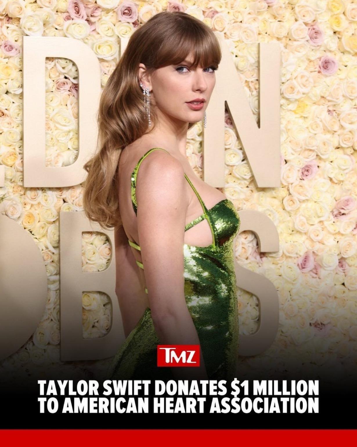 泰勒·斯威夫特在父亲接受心脏手术后，向美国心脏协会捐赠了一笔七位数的款项，以示对