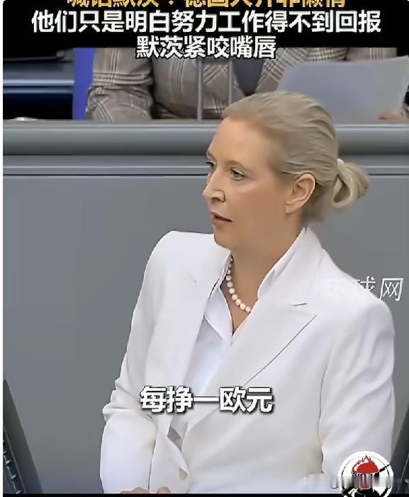【默茨在会上被怼到紧咬嘴唇】德国选择党领袖魏德尔喊话默茨：“德国人并非懒惰，他们